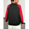 Letter Graphic Round Neck Long Sleeve Sweatshirt