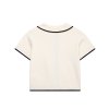 Color blocked border knit short sleeved cardigan+hip hugging skirt set